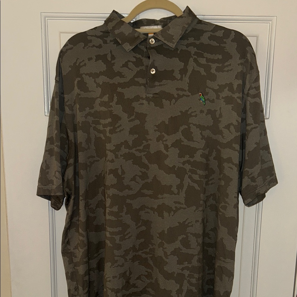 Peter Millar Olive Camouflage Polo Shirt